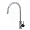 Kaya Chrome Sink Mixer with Matte Black Handle