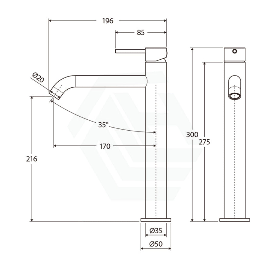 Fienza Kaya Chrome Tall Basin Mixer Mixers