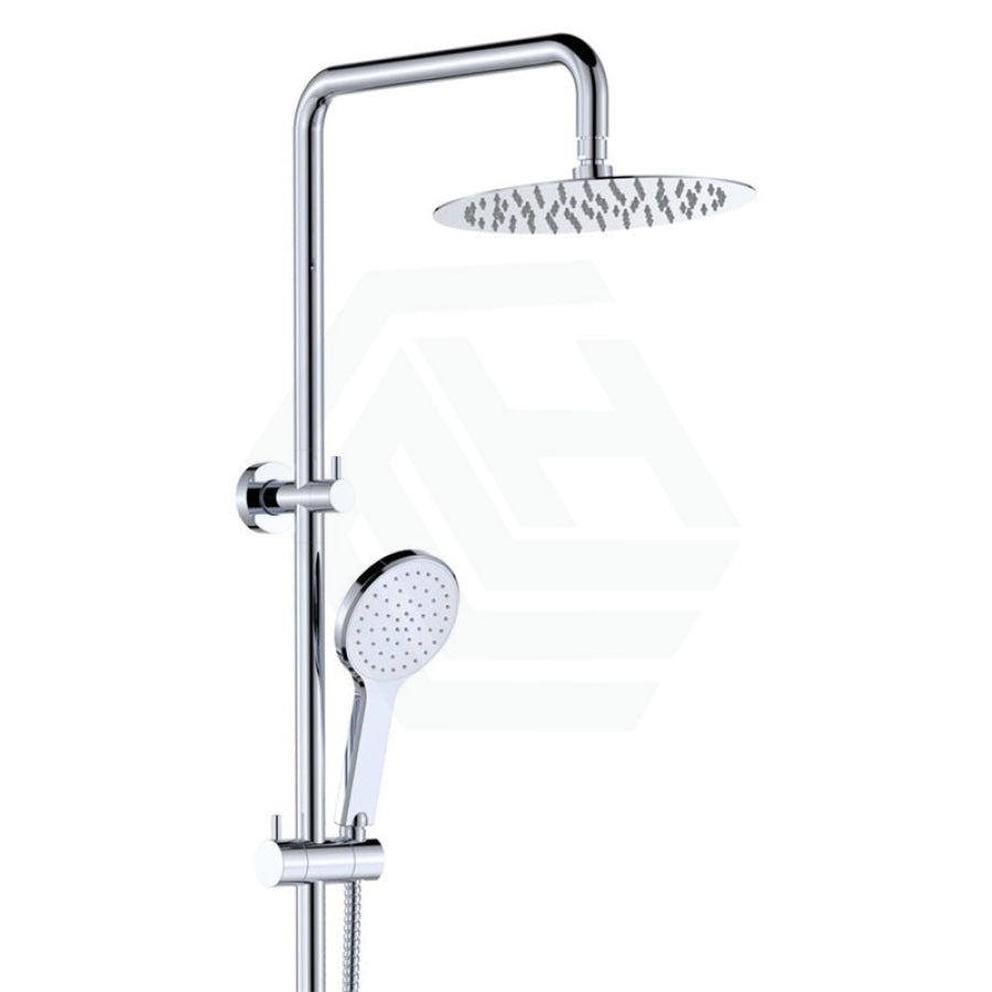 Fienza Kaya Chrome Twin Shower Top Water Inlet Showers