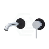 Fienza Kaya Chrome Wall Basin Bath Mixer Set 200Mm Multi-Colour Matt Black Bath/Basin Tap Sets