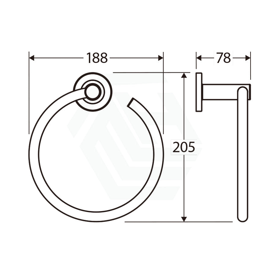 Fienza Kaya Hand Towel Ring Matt White Holders