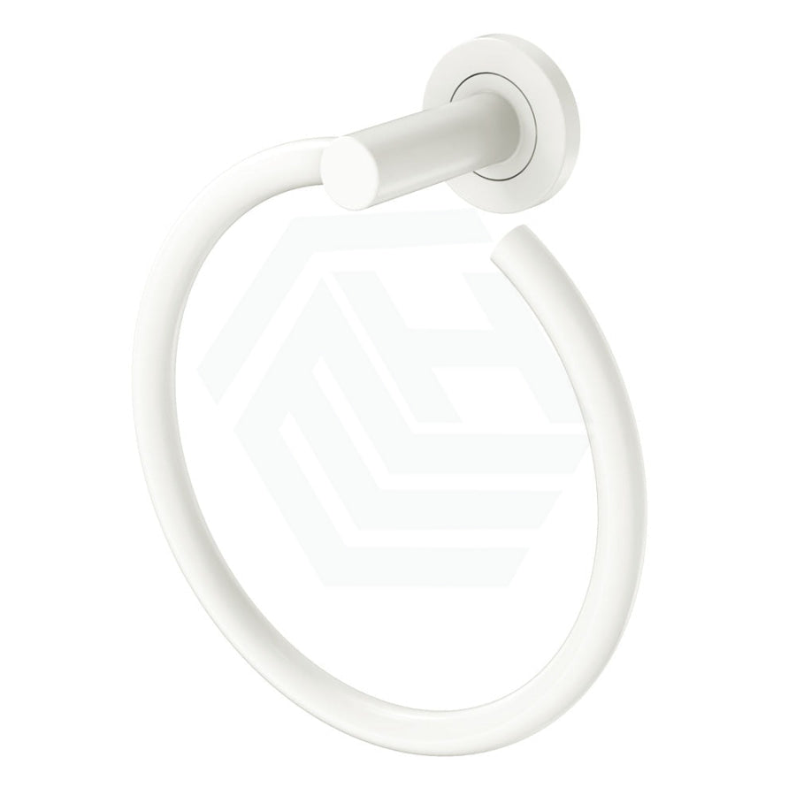 Fienza Kaya Hand Towel Ring Matt White Holders