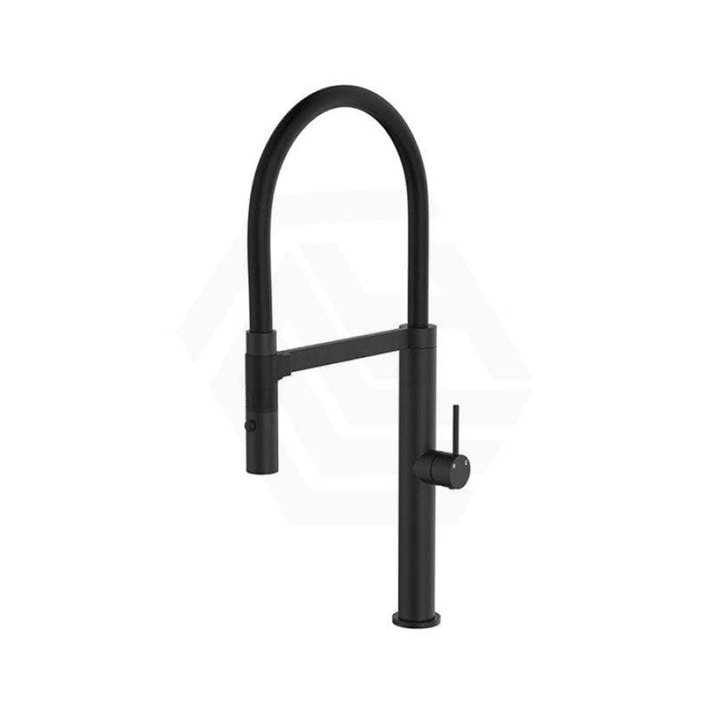 Fienza Kaya Matt Black Brass 360 Swivel Pull Down Kitchen Sink Mixer Tap Mixers