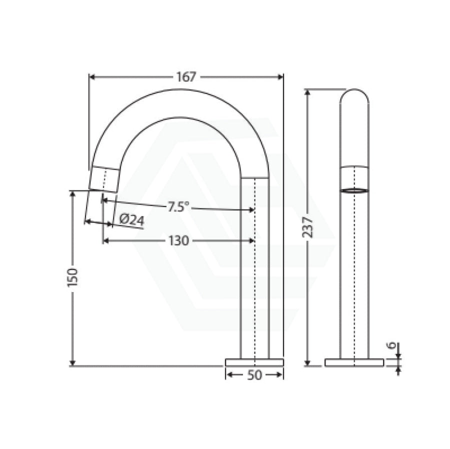 Fienza Kaya Matt Black Fixed Basin/Bath Mixer