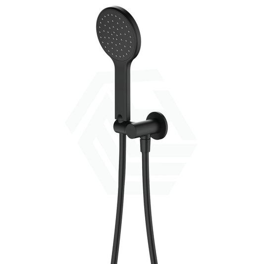 Fienza Kaya Matt Black Hand Shower With Round Plate Handheld Sets