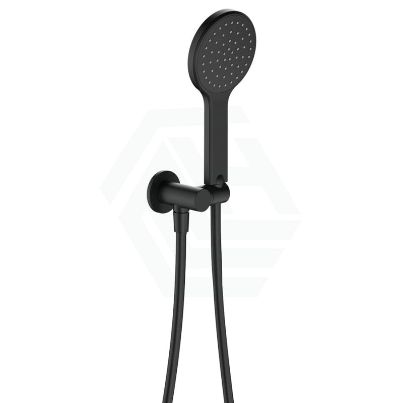 Fienza Kaya Matt Black Hand Shower With Round Plate Handheld Sets