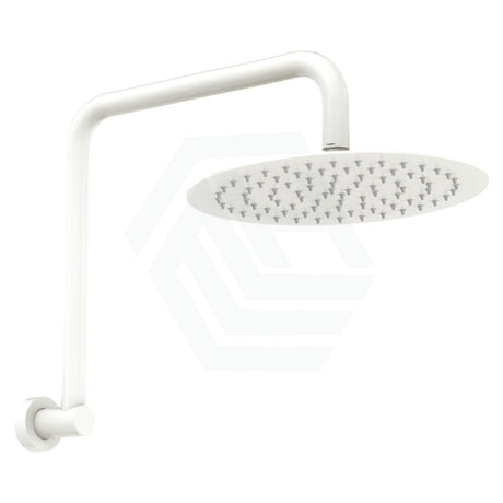 Fienza Kaya Matt White Gooseneck Shower Arm Set