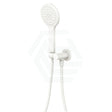 Fienza Kaya Matt White Hand Shower Set With Round Plate Handheld Sets