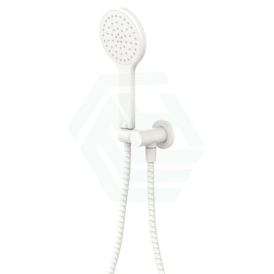 Fienza Kaya Matt White Hand Shower Set With Round Plate Handheld Sets