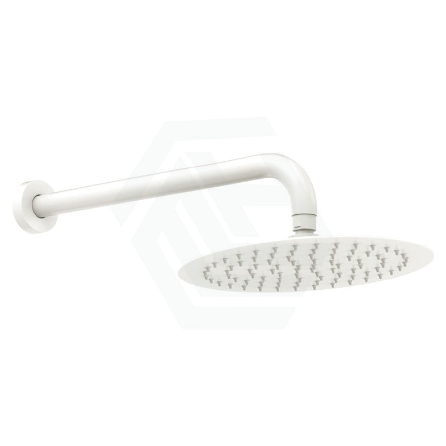 Fienza Kaya Matt White Shower Arm Set Wall Mounted