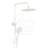 Fienza Kaya Matt White Twin Shower Top Water Inlet Showers