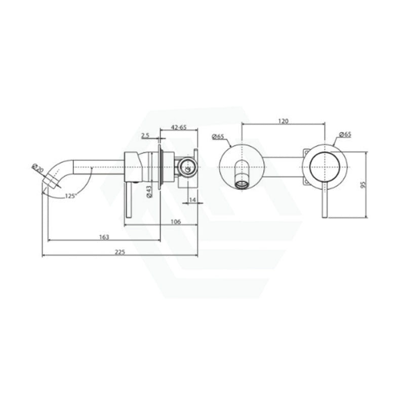 Fienza Kaya Chrome Basin/Bath Wall Mixer Dress Kit Round Plates 160Mm Outlet Tap Accessories