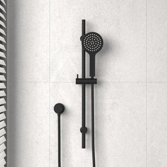 Fienza Kaya Matte Black Shower Rail With Handheld