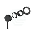 Fienza Kaya Matte Black Wall Mixer Dress Kit Only Small Round Plates Tap Accessories