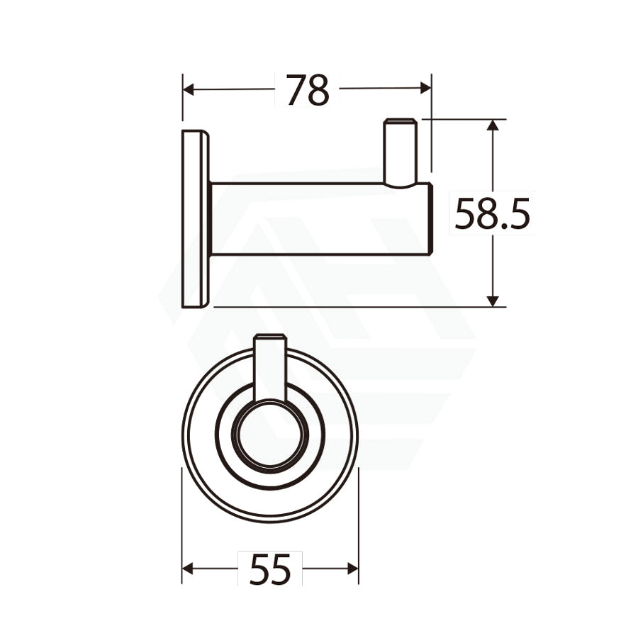 Fienza Kaya Robe Hook Matt White Hooks