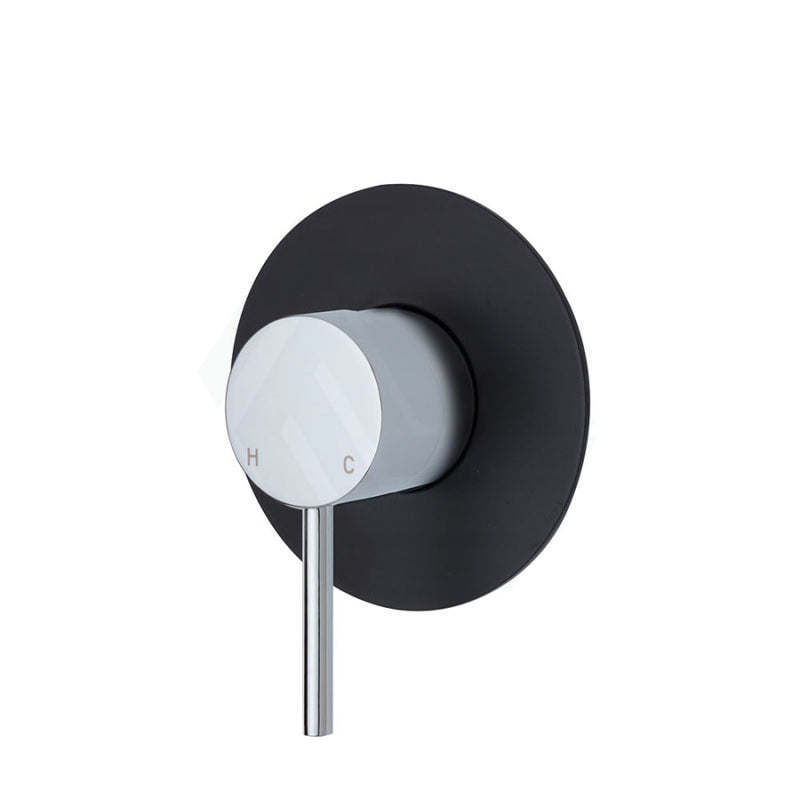 Round Wall Mixer 100mm Matte Black Plate