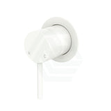 Fienza Kaya Round Wall Mixer Matt White 65Mm Plate Mixers