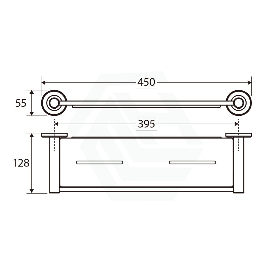 Fienza Kaya Shower Shelf Matt White Back To Wall Bathroom Shelves