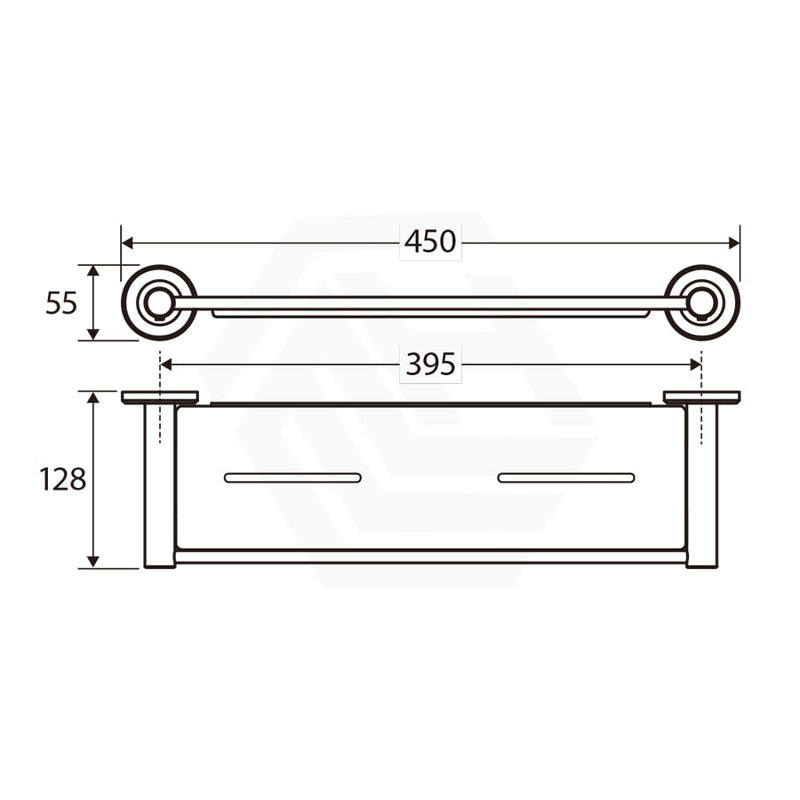 Fienza Kaya Shower Shelf Matt White Back To Wall Bathroom Shelves