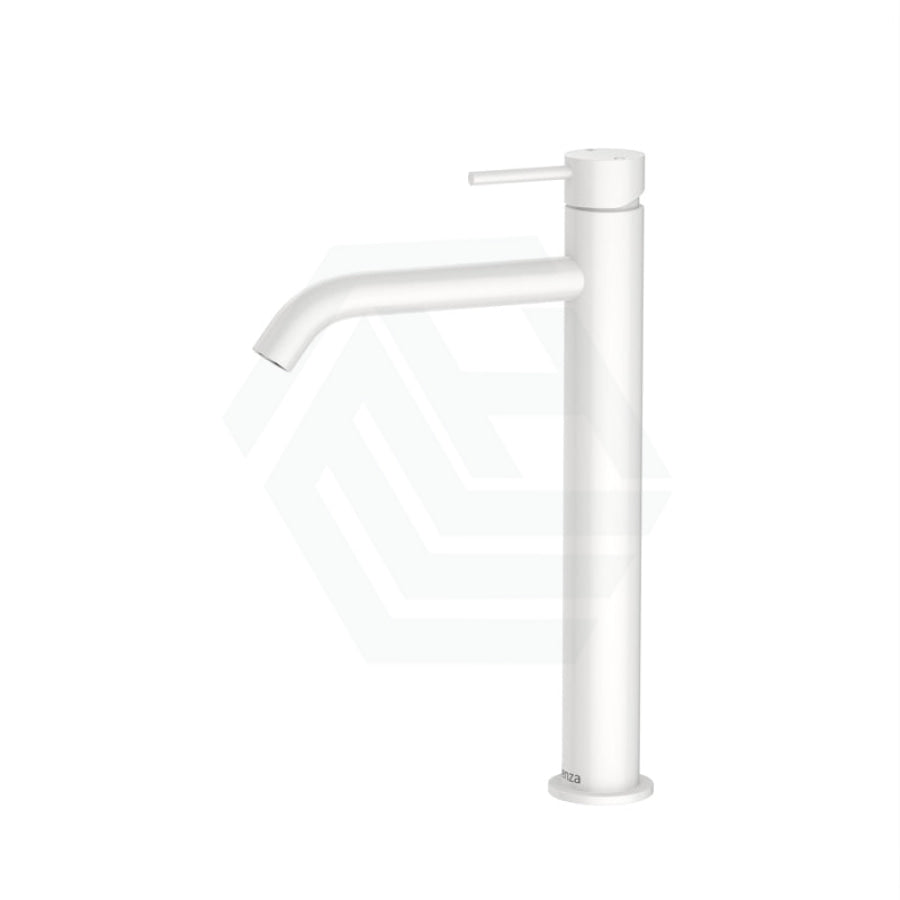 Fienza Kaya Tall Basin Mixer Matt White Mixers