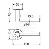 Fienza Kaya Toilet Roll Holder Matt White Paper Holders