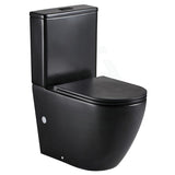 Fienza Koko Back - To - Wall Toilet Suite Rimless Slim Seat Matt Black Suites