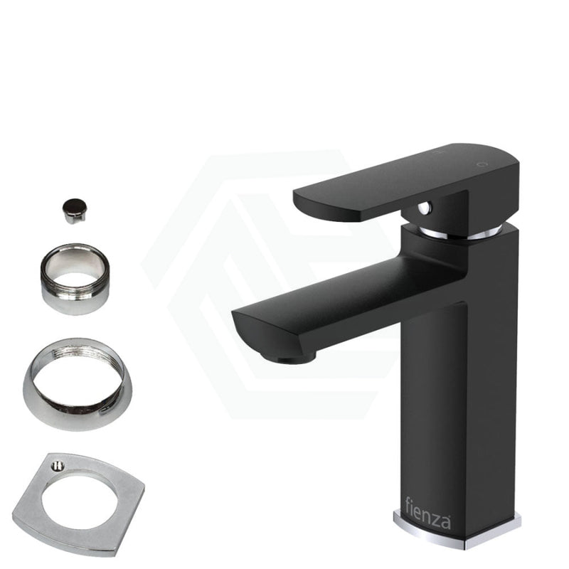 Fienza Koko Basin Mixer Matt Black Short Mixers