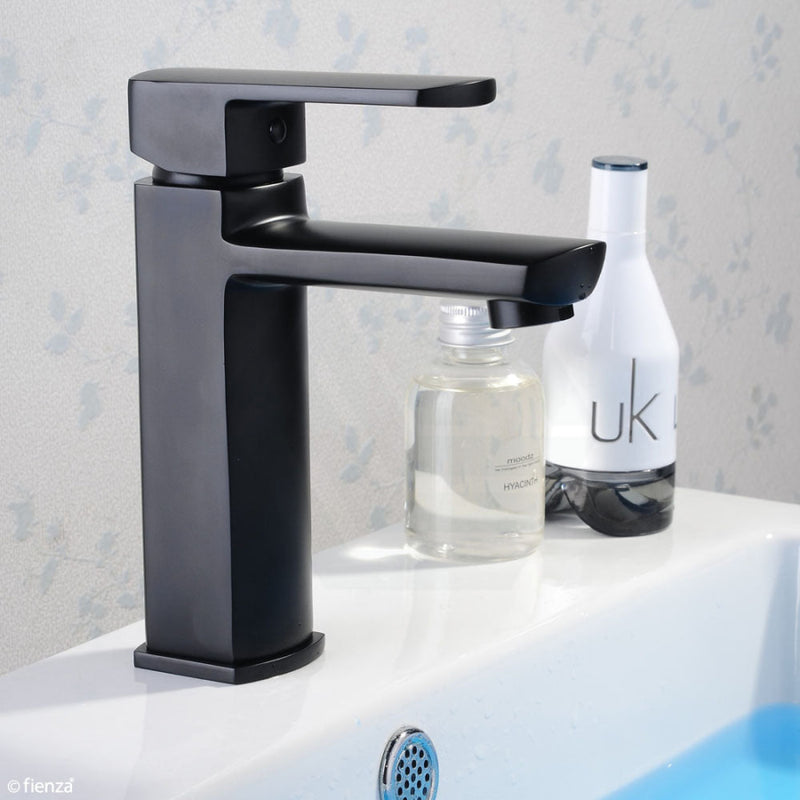 Fienza Koko Basin Mixer Matt Black Short Mixers