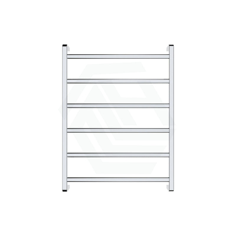 Fienza Koko Heated Towel Rail 600Mm 4/6/9 Square Bars Chrome Rails