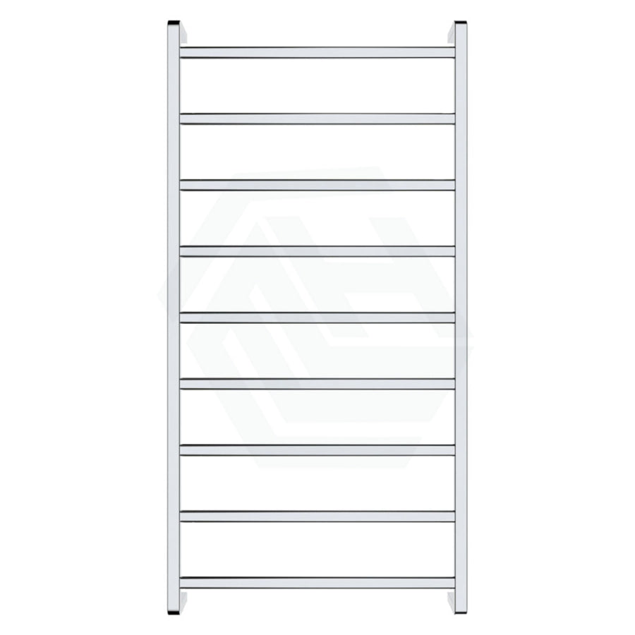 Fienza Koko Heated Towel Rail 600Mm 4/6/9 Square Bars Chrome Rails