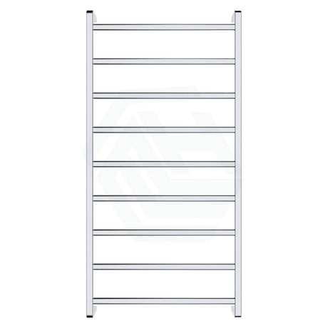 Fienza Koko Heated Towel Rail 600Mm 4/6/9 Square Bars Chrome Rails