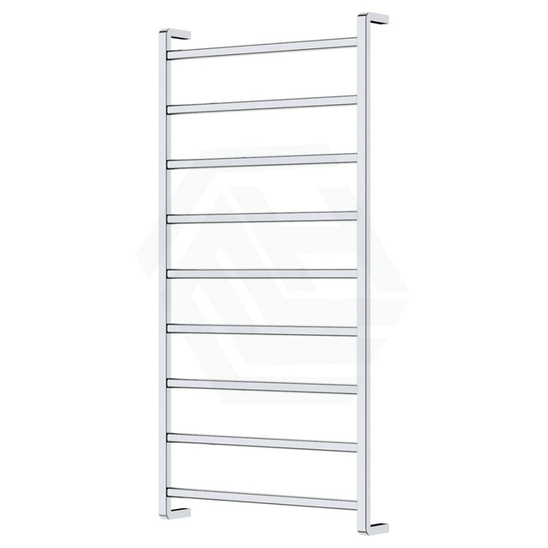 Fienza Koko Heated Towel Rail 600Mm 4/6/9 Square Bars Chrome Rails