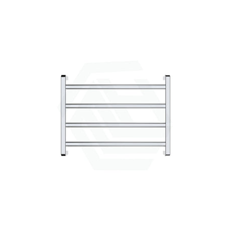 Fienza Koko Heated Towel Rail 600Mm 4/6/9 Square Bars Chrome Rails