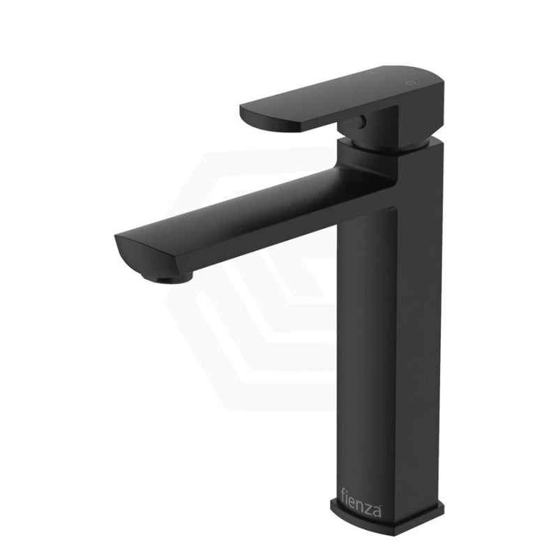 Fienza Koko Medium Basin Mixer Matt Black Short Mixers