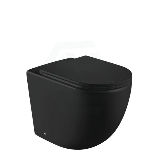 Fienza Koko Rimless Flush Matt Black Wall - Faced Toilet Pan For Bathroom Wall Floor Pans