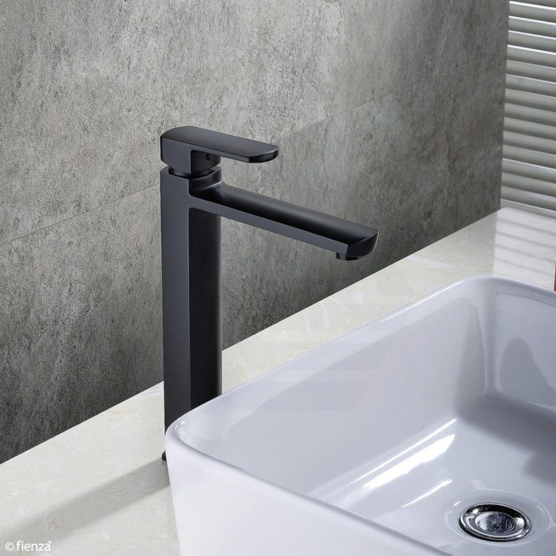 Fienza Koko Tall Basin Mixer Matt Black Mixers