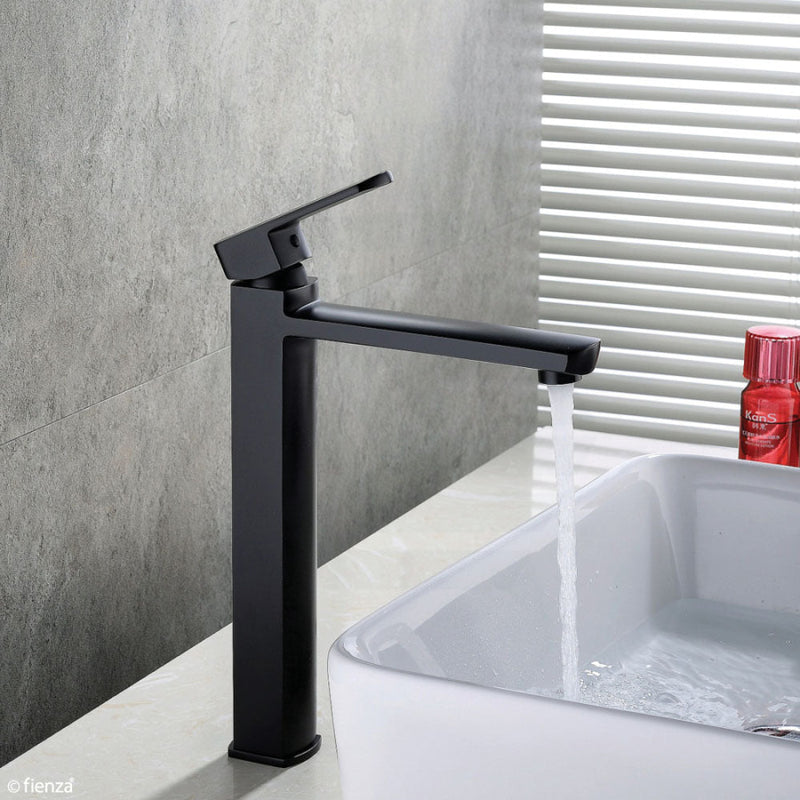 Fienza Koko Tall Basin Mixer Matt Black Mixers