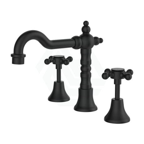 Fienza Lillian Basin Set Matt Black Bath/Basin Tap Sets