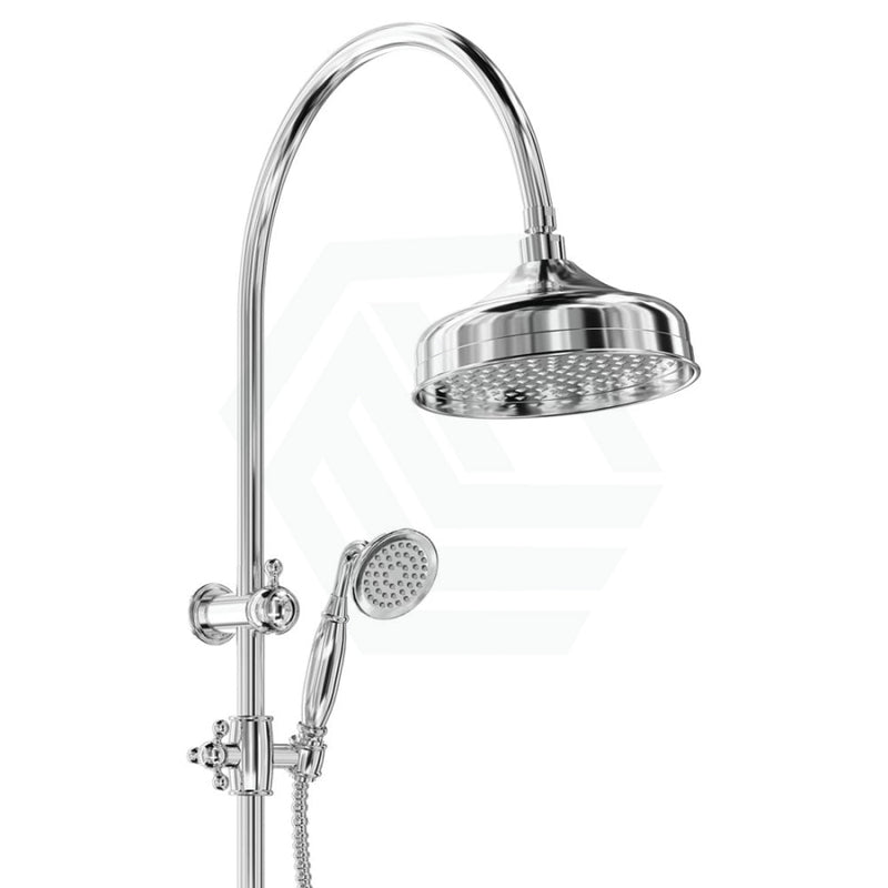 Fienza Lillian Chrome Twin Shower Top Water Inlet Brushd Gold Showers