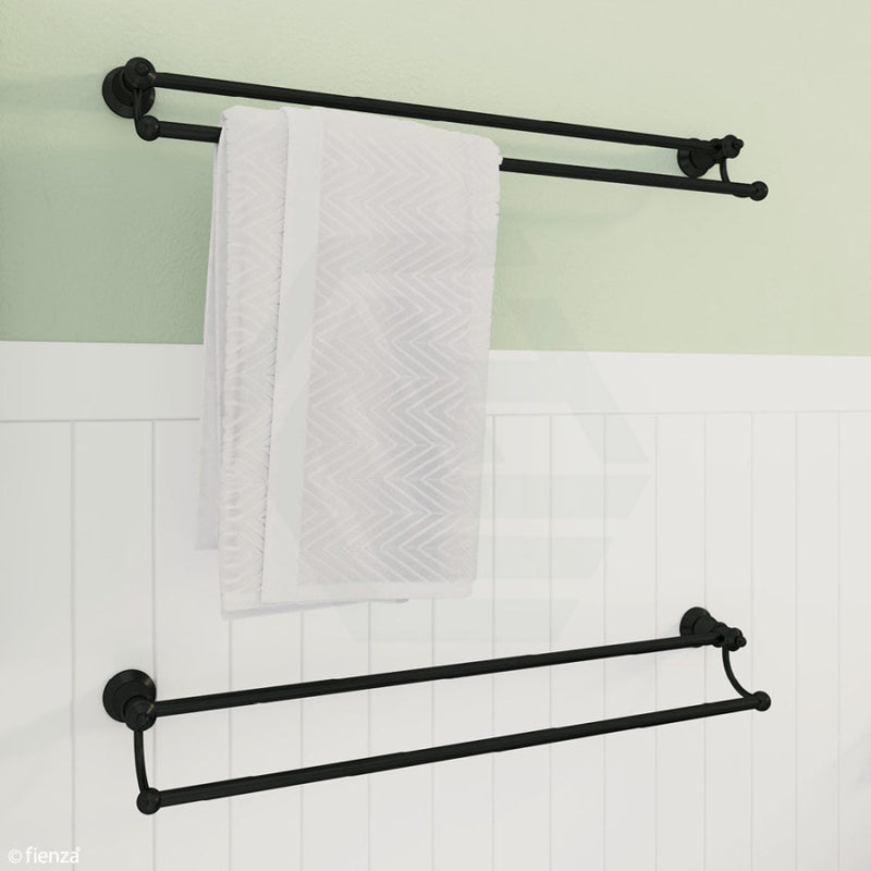 Fienza Lillian Double Towel Rail Matte Black