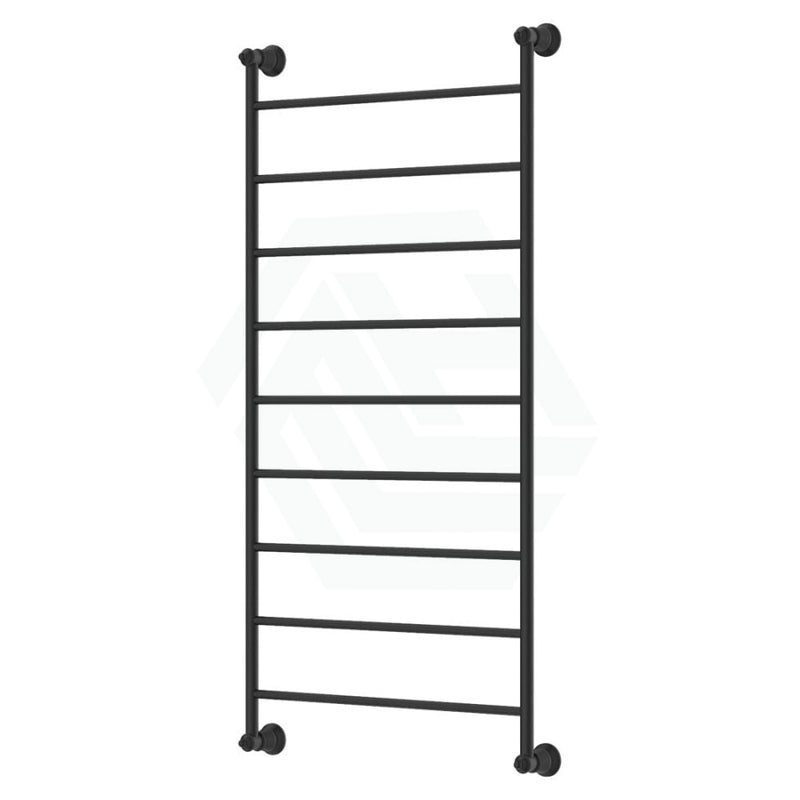 Fienza Lillian Heated Towel Rail 600Mm 4/6/9 Bars Matt Black 9 Rails