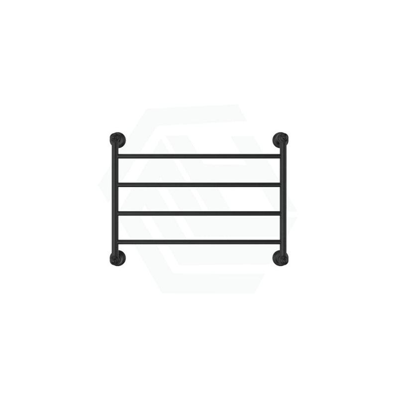 Fienza Lillian Heated Towel Rail 600Mm 4/6/9 Bars Matt Black Rails