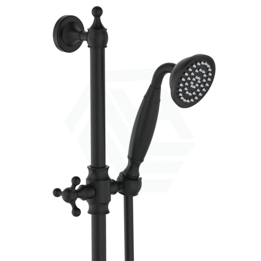 Fienza Lillian Lever Rail Shower Set Matt Black Sets