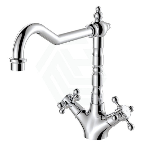 Fienza Lillian Shepherds Crook Sink Mixer Chrome Swivel Mixers