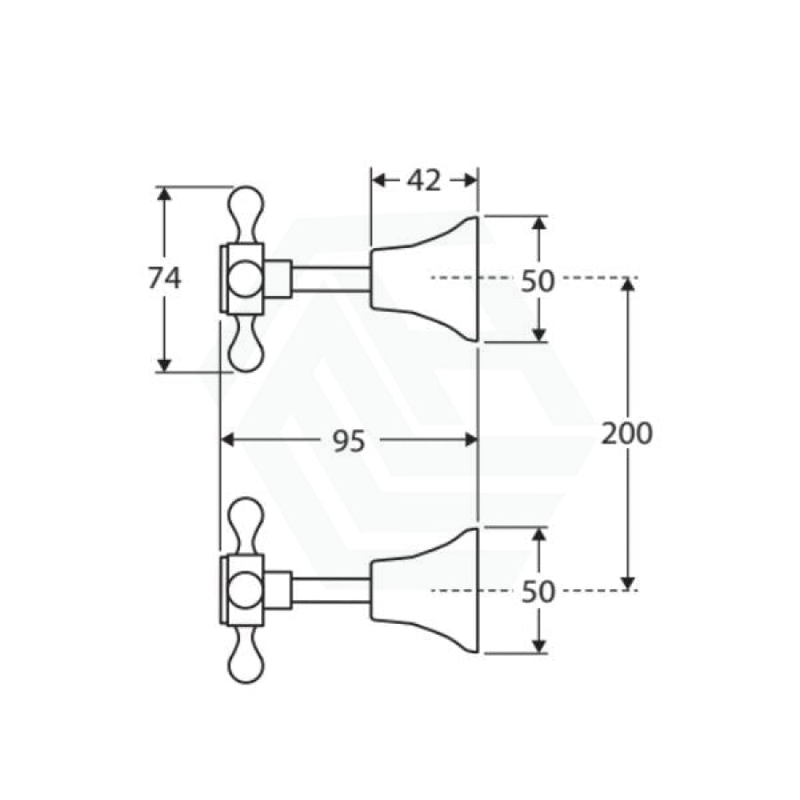 Fienza Lillian Wall Top Assemblies Matt Black