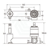 Fienza Quik-Switch Universal Wall Basin/Bath Mixer Body