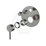 M#1(Gunmetal Grey) Fienza Kaya Gun Metal Wall Diverter Mixer Dress Kit Only Large Round Plate Tap