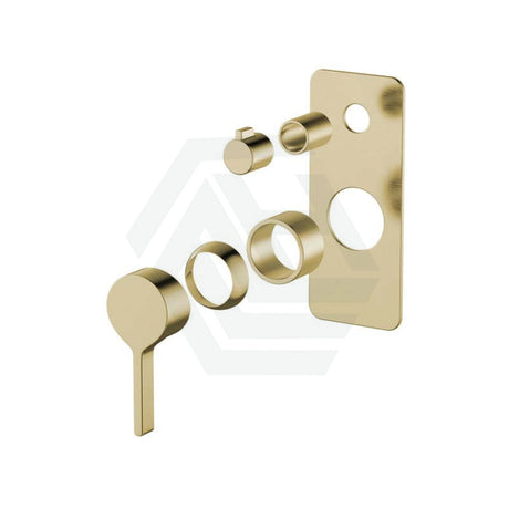 G#2(Gold) Fienza Sansa Urban Brass Wall Diverter Mixer Dress Kit Only Rectangular Plate