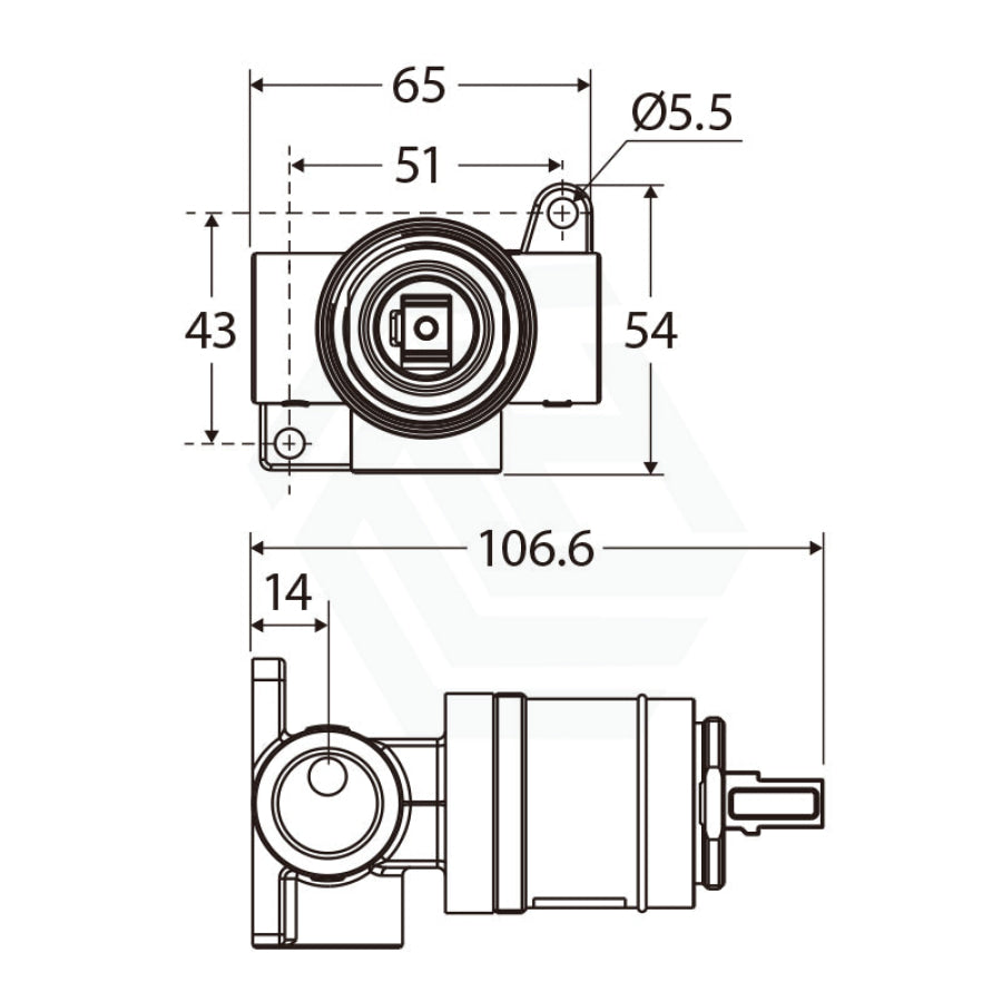 Fienza Quik-Switch Universal Wall Mixer Body Only