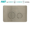 N#1(Nickel) Fienza R&T Round Toilet Button Flush Plate Brushed Nickel Toilets Push Buttons